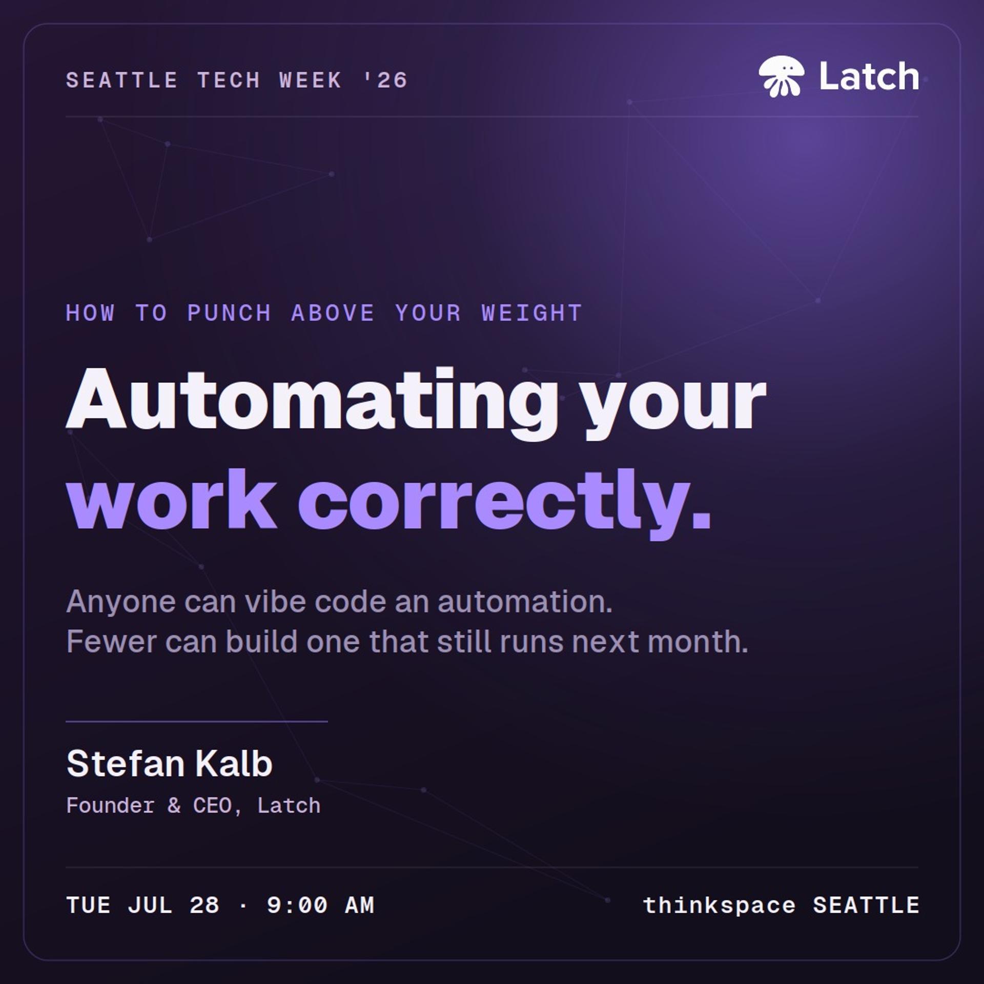 Automating Your Workflow Correctly with Stefan Kalb | Thinkspace
