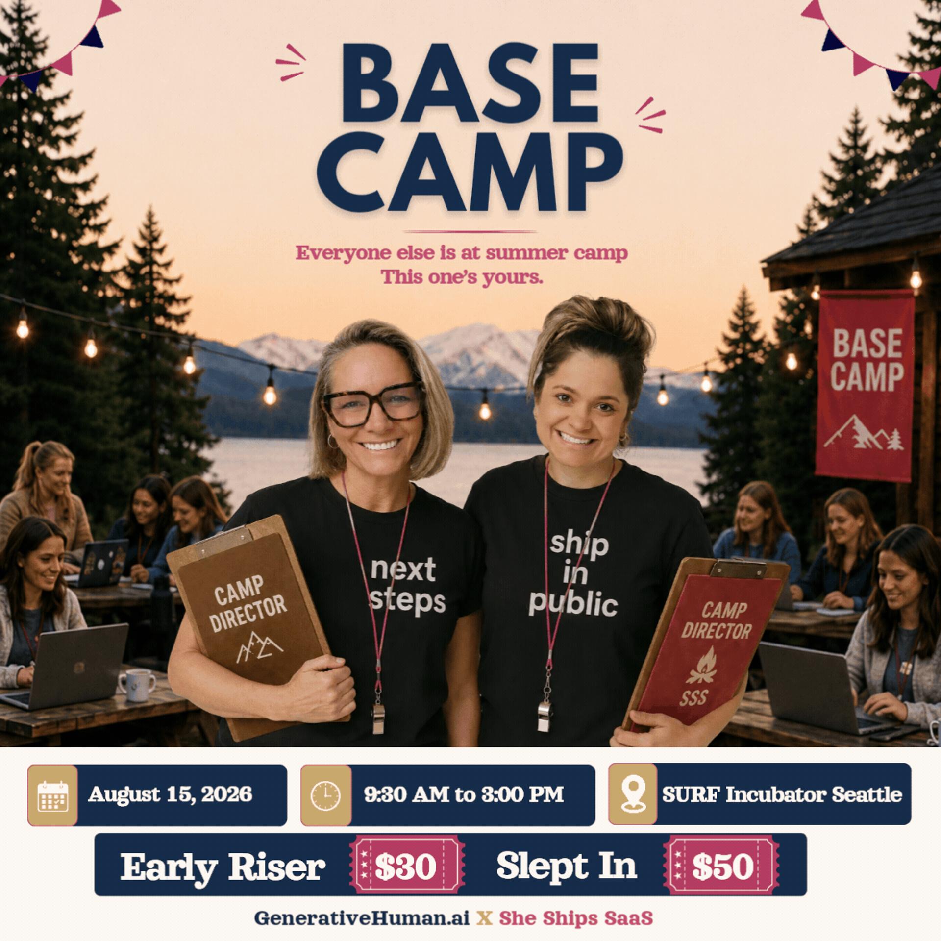 Base Camp: ⛺️ Everyone else is at summer camp. This one’s yours.