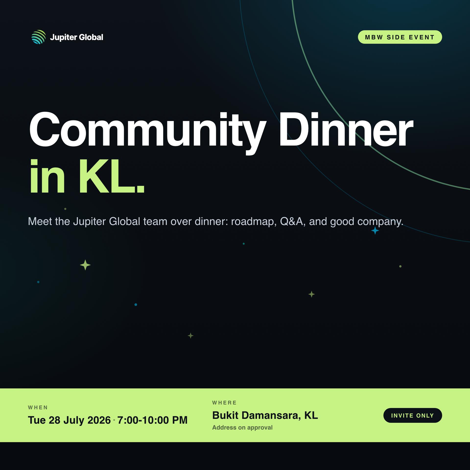Jupiter Community Dinner in Kuala Lumpur