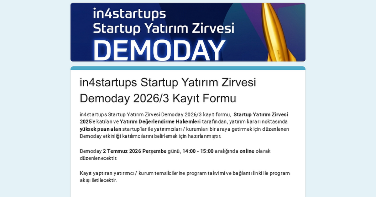 Startup Yatırım Zirvesi