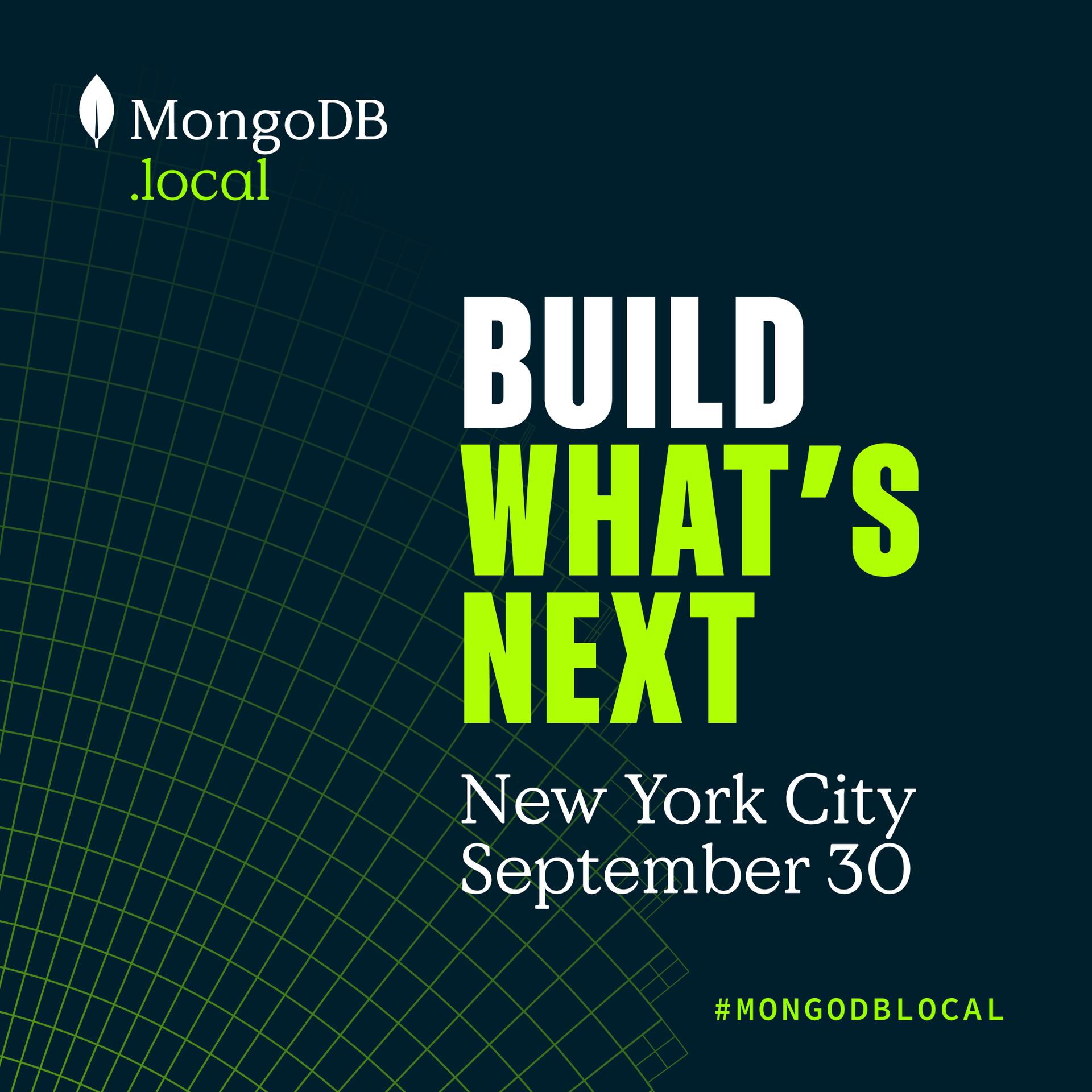 MongoDB.local NYC: For Founders Building What's Next